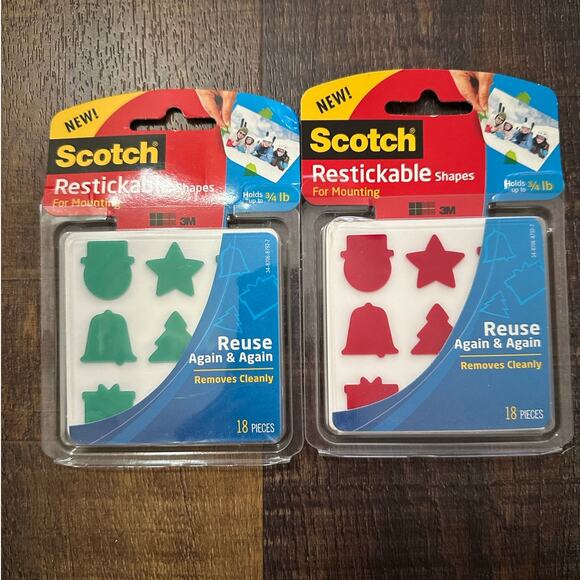 Scotch Restickable Shapes for Mounting Holiday Edition - Picture 4 of 5